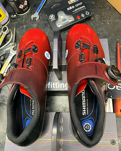 Fietsschoenen opmeten